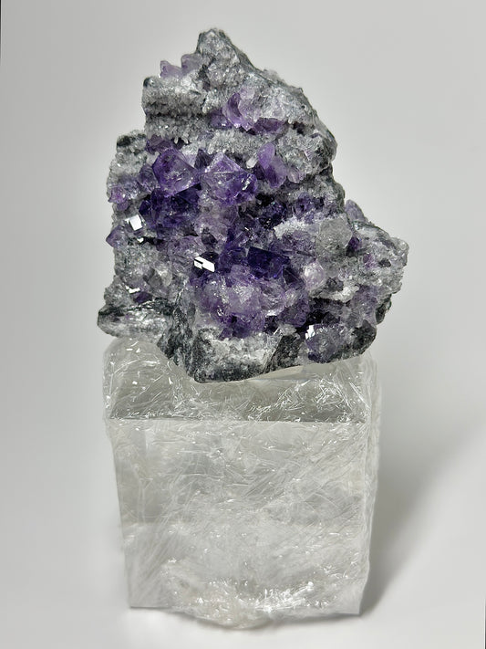 Tanzanite Fluorite from Fujian, China | Natural Crystal Cluster Mineral Specimen
