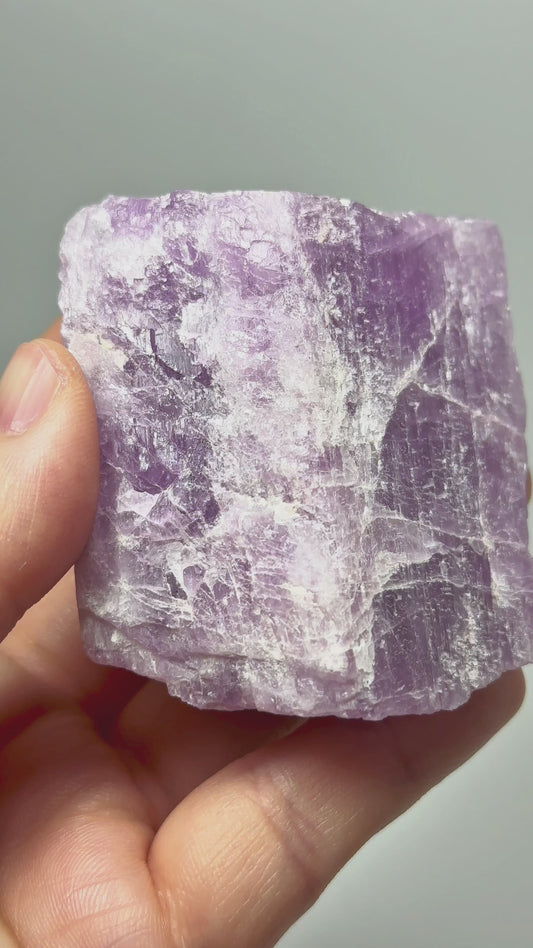 Nigeria Purple Kunzite Rough | Natural Spodumene Crystal Specimen | Raw Healing Stone